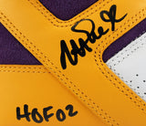 Lakers Magic Johnson "HOF 02" Signed Converse Weapon Shoes w/Box BAS Witness