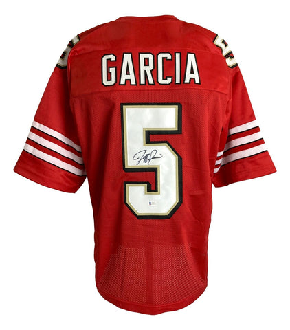 Jeff Garcia San Francisco Signed Red Football Jersey BAS