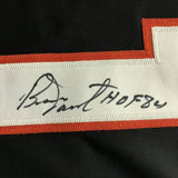 FRAMED Autographed/Signed BERNIE PARENT 33x42 Philly Black Jersey JSA COA Auto