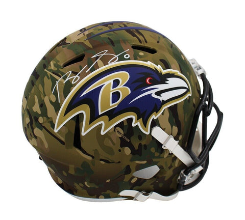 Roquan Smith Signed Baltimore Ravens Speed Full Size Camo NFL Helmet