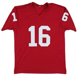 Stanford Jim Plunkett "Heisman 70" Authentic Signed Red Jersey BAS Witnessed