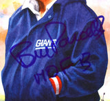 Bill Parcells Autographed Giants Goal Line Art Card w/HOF- Beckett W Hologram