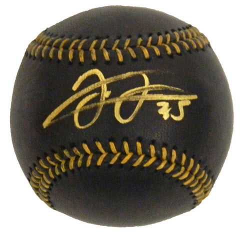 White Sox FRANK THOMAS Signed Rawlings Black MLB Baseball (in Gold) - SCHWARTZ