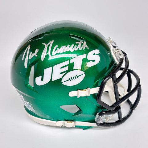 Joe Namath Autographed Signed New York Jets Mini Helmet Beckett