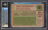 Rams Eric Dickerson "HOF 99" Signed 1984 Topps #280 Rookie Card BAS Slabbed