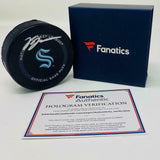 VINCE DUNN Autographed Seattle Kraken Official Game Puck FANATICS