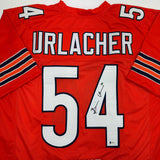 Autographed/Signed Brian Urlacher HOF 18 Chicago Orange Stat Jersey BAS COA