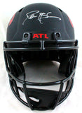 Deion Sanders Signed Atlanta Falcons F/S Eclipse Speed Authentic Helmet-BAW Holo