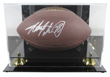 Vikings Adrian Peterson Signed Wilson Super Grip Football w/ Case BAS Witness