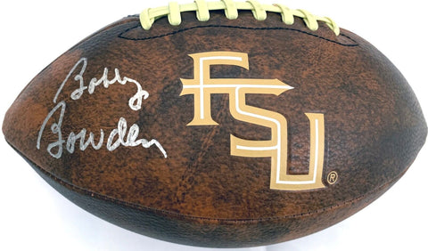 Bobby Bowden Signed Florida State Seminoles Vintage Logo Football Beckett