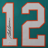 BOB GRIESE (Dolphins teal TOWER) Signed Autographed Framed Jersey JSA