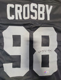 MAXX CROSBY AUTOGRAPHED SIGNED PRO STYLE CUSTOM XL JERSEY BECKETT QR