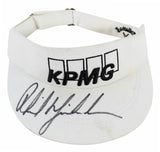 Phil Mickelson Authentic Signed Worn KPMG Visor Hat BAS #AD64766