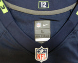 SEAHAWKS JERMAINE KEARSE AUTOGRAPHED BLUE NIKE JERSEY SIZE L MCS HOLO 106265