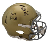 Michael Mayer Signed Note Dame Fighting Irish F/S Classic Helmet BAS 38784