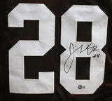 Jeremiah Owusu-Koramoah Autographed Pro Style Brown XL Jersey BAS 33990