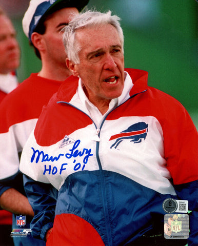 Marv Levy Autographed Buffalo Bills 8x10 Photo HOF Beckett 45683