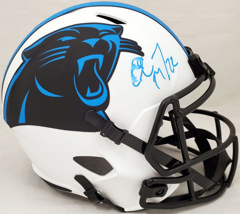 Christian McCaffrey Autographed Panthers Lunar Eclipse Full Size Helmet Beckett