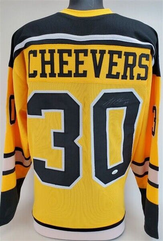 Gerry Cheevers Signed Boston Bruin Jersey (JSA COA) Hall of Fame 1985 Goaltender