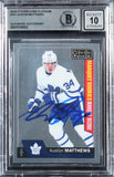 Auston Matthews Signed 2016 O-Pee-Chee Platinum #151 RC Card Auto 10! BAS Slab