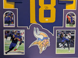 FRAMED MINNESOTA VIKINGS JUSTIN JEFFERSON AUTOGRAPHED SIGNED JERSEY JSA COA