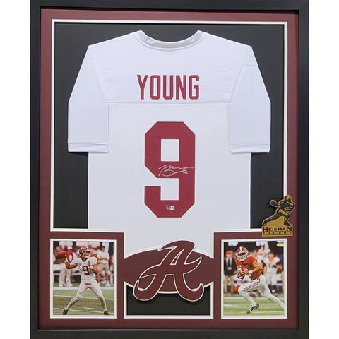 Bryce Young Autographed Signed Framed Alabama Heisman Jersey BECKETT BAS