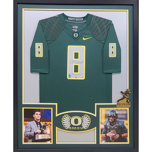 Marcus Mariotta Autographed Signed Framed Oregon Ducks Heisman Jersey STEINER