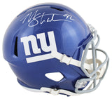 Giants Michael Strahan Signed Full Size Speed Rep Helmet w/ Case BAS Witnessed