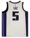 De'Aaron Fox Autographed 2023-24 Sacramento Kings White Nike Swingman Jersey UDA