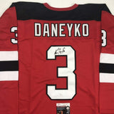 Autographed/Signed Ken Daneyko New Jersey Red Hockey Jersey JSA COA