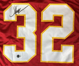 Marcus Allen Kansas City Signed Red Football Jersey BAS