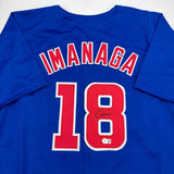 Autographed/Signed Shota Imanaga Chicago Blue Baseball Jersey Beckett BAS COA