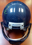 RUSSELL WILSON AUTOGRAPHED SEAHAWKS FULL SIZE HELMET 12S IN GREEN RW HOLO 104262