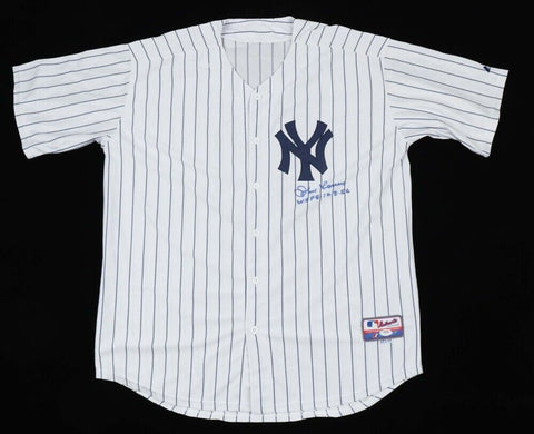 Don Larsen (d. 2020) "10-8-56" Signed New York Yankees Majestic Jersey (PSA COA)