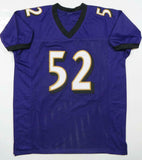 Ray Lewis Autographed Purple Pro Style Jersey - JSA Witness Auth *2