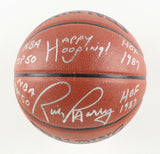 Rick Barry Signed NBA Basketball Insibd "Happy Hooping!" "NBA Top 50" & "HOF 87"