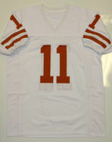 Major Applewhite Autographed White Jersey- JSA W Authenticated