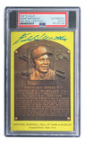 Eddie Mathews Signed 4x6 Milwaukee Braves HOF Plaque Card PSA/DNA 85025798