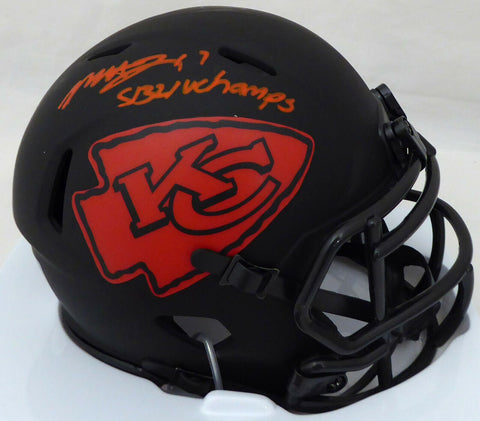 MECOLE HARDMAN AUTOGRAPHED CHIEFS ECLIPSE MINI HELMET "SB CHAMPS" BECKETT 185786