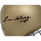 Lou Holtz Autographed Notre Dame Fighting Irish VSR4 Mini Helmet Beckett 46589