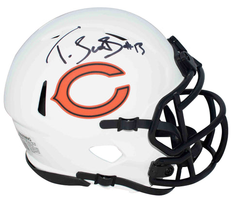 TYLER SCOTT SIGNED AUTOGRAPHED CHICAGO BEARS LUNAR MINI HELMET BECKETT