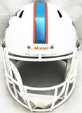 DE'VON ACHANE AUTOGRAPHED DOLPHINS WHITE FULL SIZE HELMET BECKETT WITNESS 221537