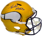 HERSCHEL WALKER AUTOGRAPHED VIKINGS FLASH FULL SIZE SPEED HELMET BECKETT 202156