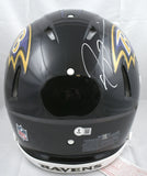 Ray Lewis Autographed Ravens F/S Speed Authentic Helmet - Beckett W Hologram