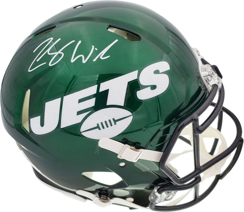 ZACH WILSON AUTOGRAPHED JETS GREEN FULL SIZE AUTHENTIC HELMET BECKETT 194727