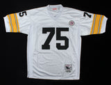 Mean Joe Greene Signed Steelers Mitchell & Ness Style Jersey HOF 87 (JSA COA)