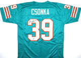 Larry Csonka Autographed Teal Pro Style Jersey - Beckett W Hologram *Black