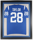 Jonathan Taylor Signed Indianapolis Colt 35x43 Framed Jersey (JSA) Pro Bowl R.B.