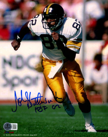 John Stallworth Signed Pittsburgh Steelers 8x10 Photo HOF BAS 45560