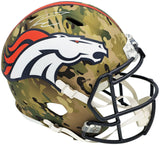 RUSSELL WILSON AUTOGRAPHED BRONCOS CAMO SALUTE FULL SIZE HELMET FANATICS 227943